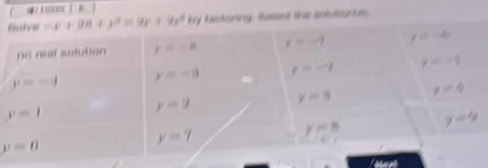 y^3=9y+9y^2 actoring, Betand the gratnr i ey