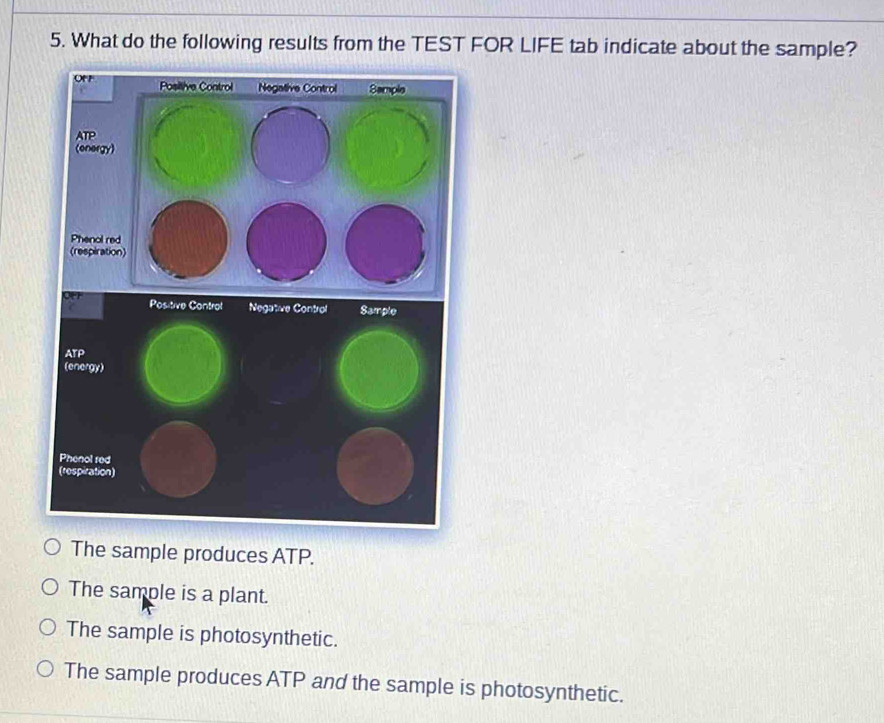 Solved: What do the following results from the TEST FOR LIFE tab ...