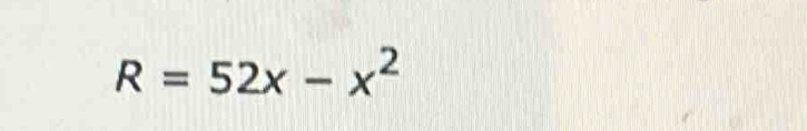 R=52x-x^2