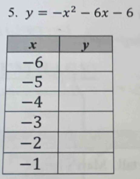 y=-x^2-6x-6