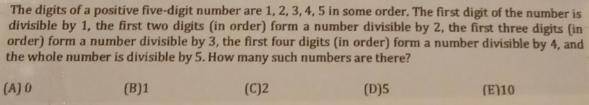 Solved: The digits of a positive five-digit number are 1, 2, 3, 4, 5 in ...