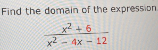 Find the domain of the expression