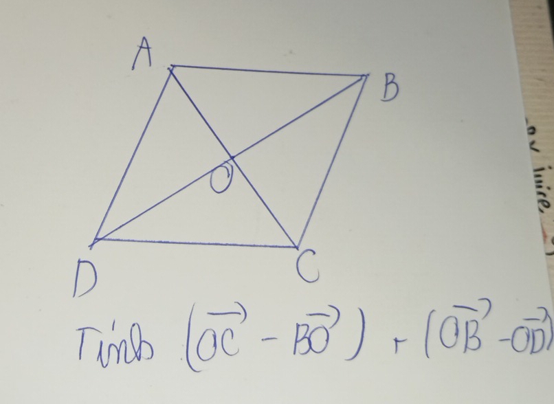 Tinb(vector OC-vector BO)+(vector OB-vector OD)