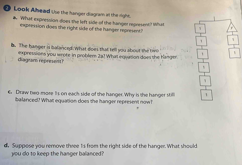 Solved: Look Ahead Use the hanger diagram at the right. a. What ...