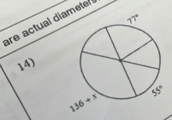 are actual diameter
14)