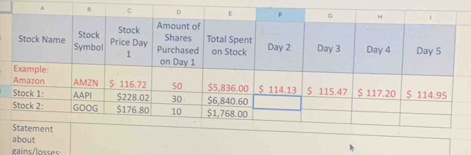 ut 
gains/losses