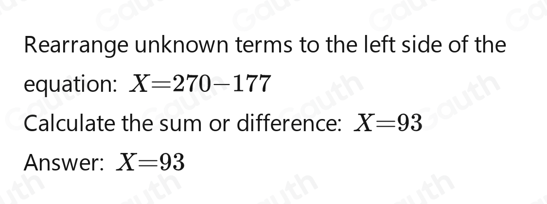 Solved: 177+ =270 [Math]