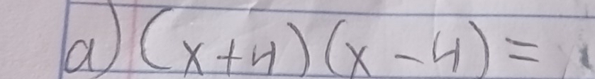 a (x+4)(x-4)=