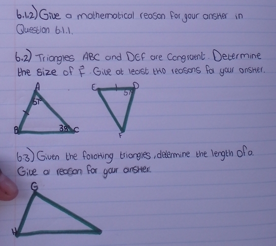 Solved: 6.1 2) Give a mathematical reoson for your onsher in Question 6 ...