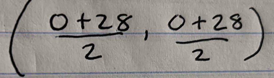 ( (0+28)/2 , (0+28)/2 )