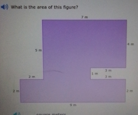 What is the area of this figure?
m a r e m e t er