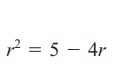 r^2=5-4r