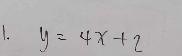 y=4x+2