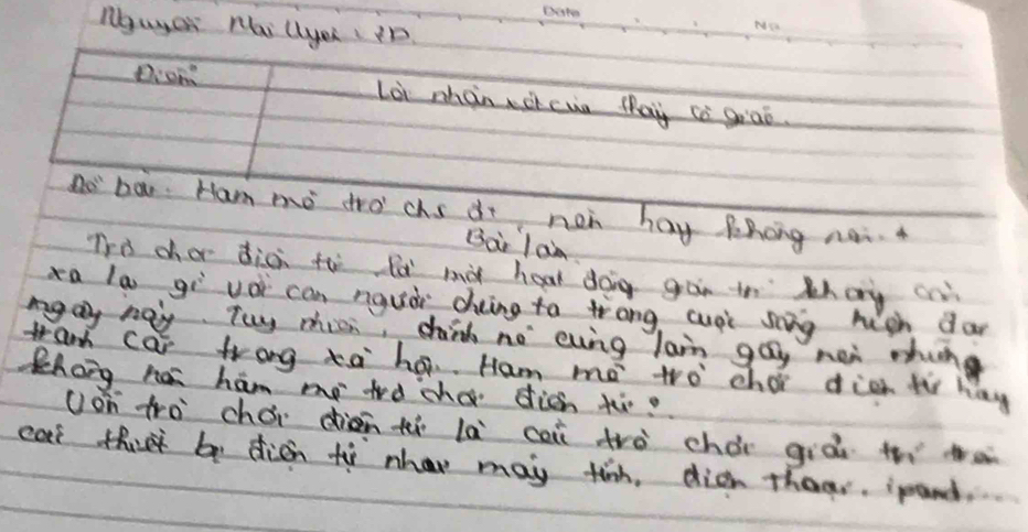 nguyer nai llyeD. 
Dian Loi nhan ccua thay cè goaò. 
no bar. Ham mo drochs do nen hay Phong noi. 
Bar lan 
Trd chor dici tà là mà hoat dog gàn to zhaù a 
ta la gi yoi can nguà deing to trang cupi sing hugh do 
mgay may. Tuy mich, cha no evng lain gay new whih 
tram car frong to ha Ham me to chor dien t hay 
Zhang has ham me tro cho dicn ti? 
Uon trò chái diàn tì là cai trò chár giá the 
cat tht b dien to nhar may thin, dian thonr, ipand,