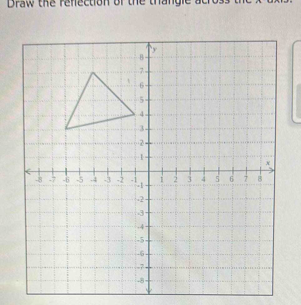 Draw the reflection of the thangle