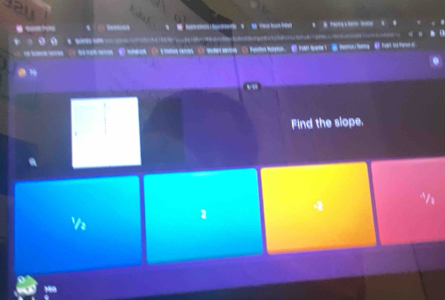 cm == 1 B 
ee ana e t 
Find the slope. 
- 
1