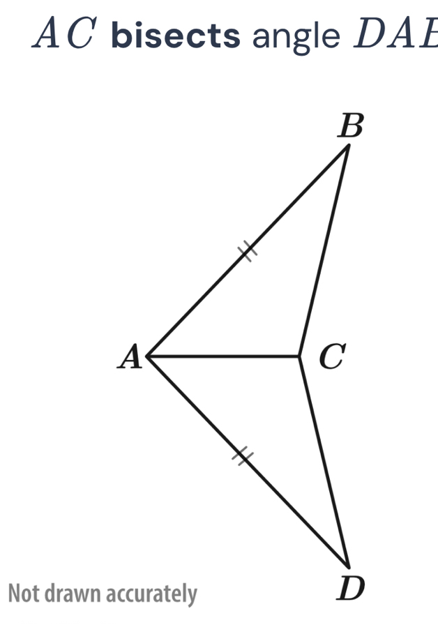 AC bisects angle DAE