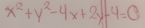 x^2+y^2-4x+2y-4=0