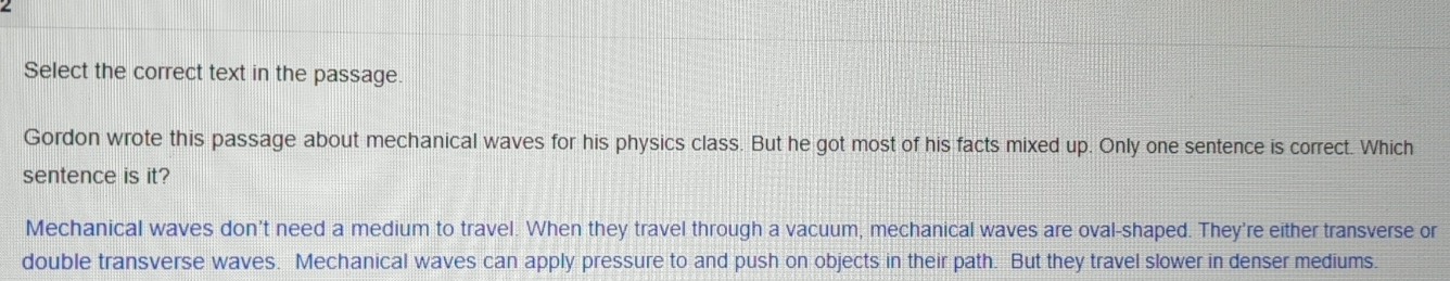 Solved: Select the correct text in the passage. Gordon wrote this ...