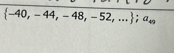  -40,-44,-48,-52,... ;a_49