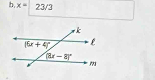 x= 23/3 □ 