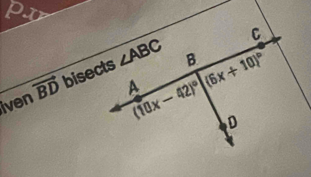 iven vector BD bisects