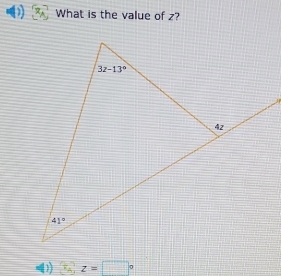 x_A What is the value of z?
))  1/x _A_1 z=□°