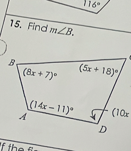 Find m∠ B.
If the fi