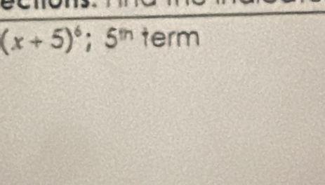 (x+5)^6; 5^m term