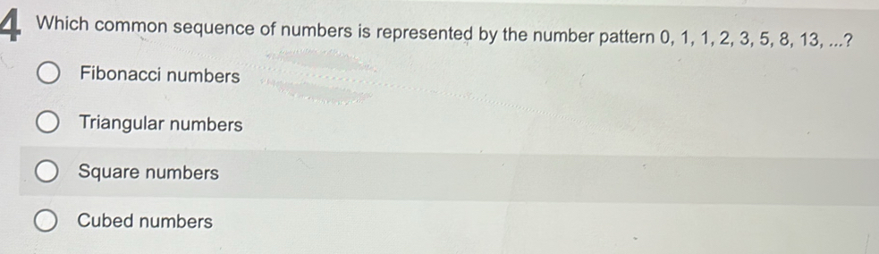Solved: Which common sequence of numbers is represented by the number ...