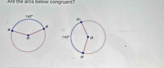 Are the arcs below congruent?