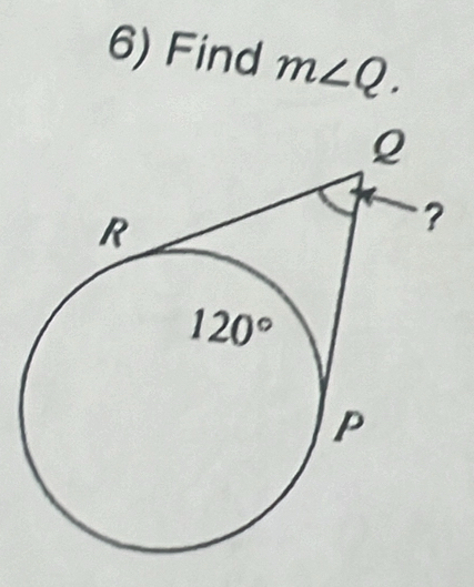 Find m∠ Q.