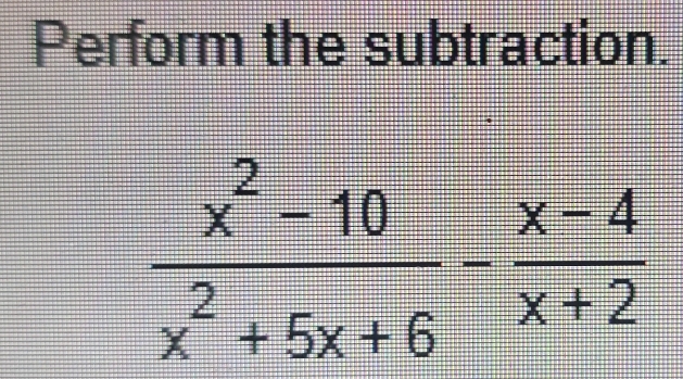 Perform the subtraction.