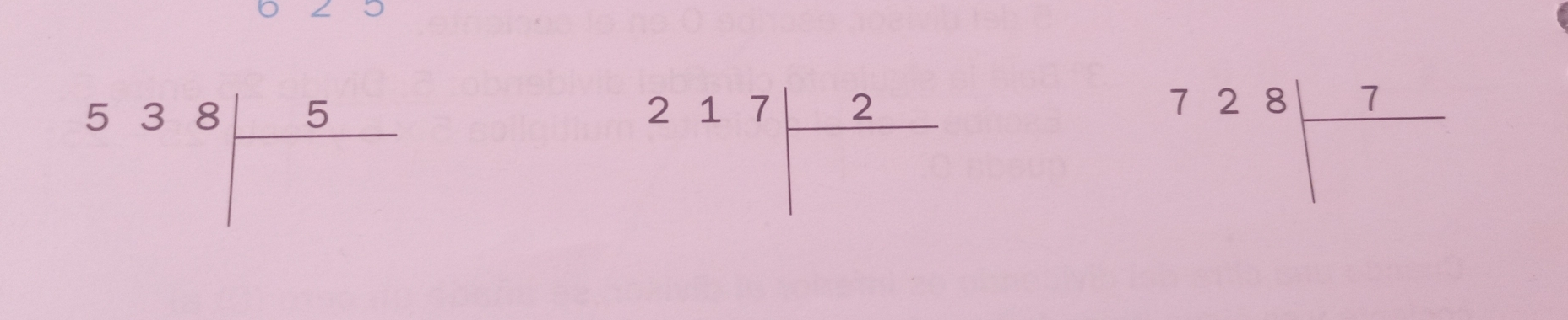 538|frac 5
217 2/□  
728 7/□  