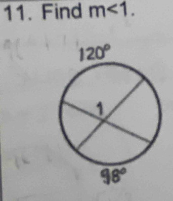 Find m<1.