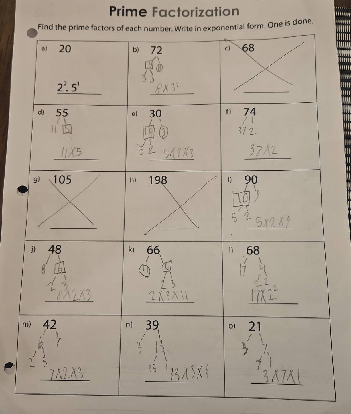 Prime Factorization
One is done.