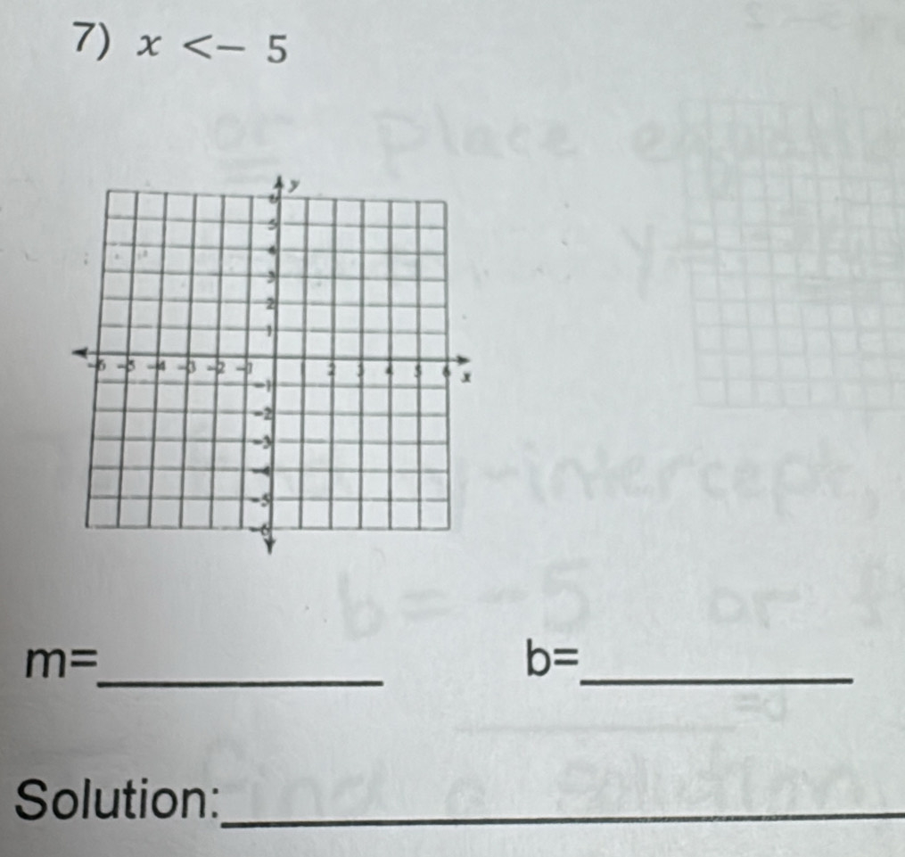 x
_
m=
_ b=
Solution:_