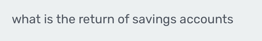 what is the return of savings accounts