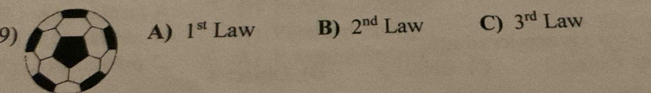 A) 1^(st) Law B) 2^(nd) Law C) 3^(rd) Law