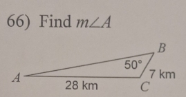 Find m∠ A