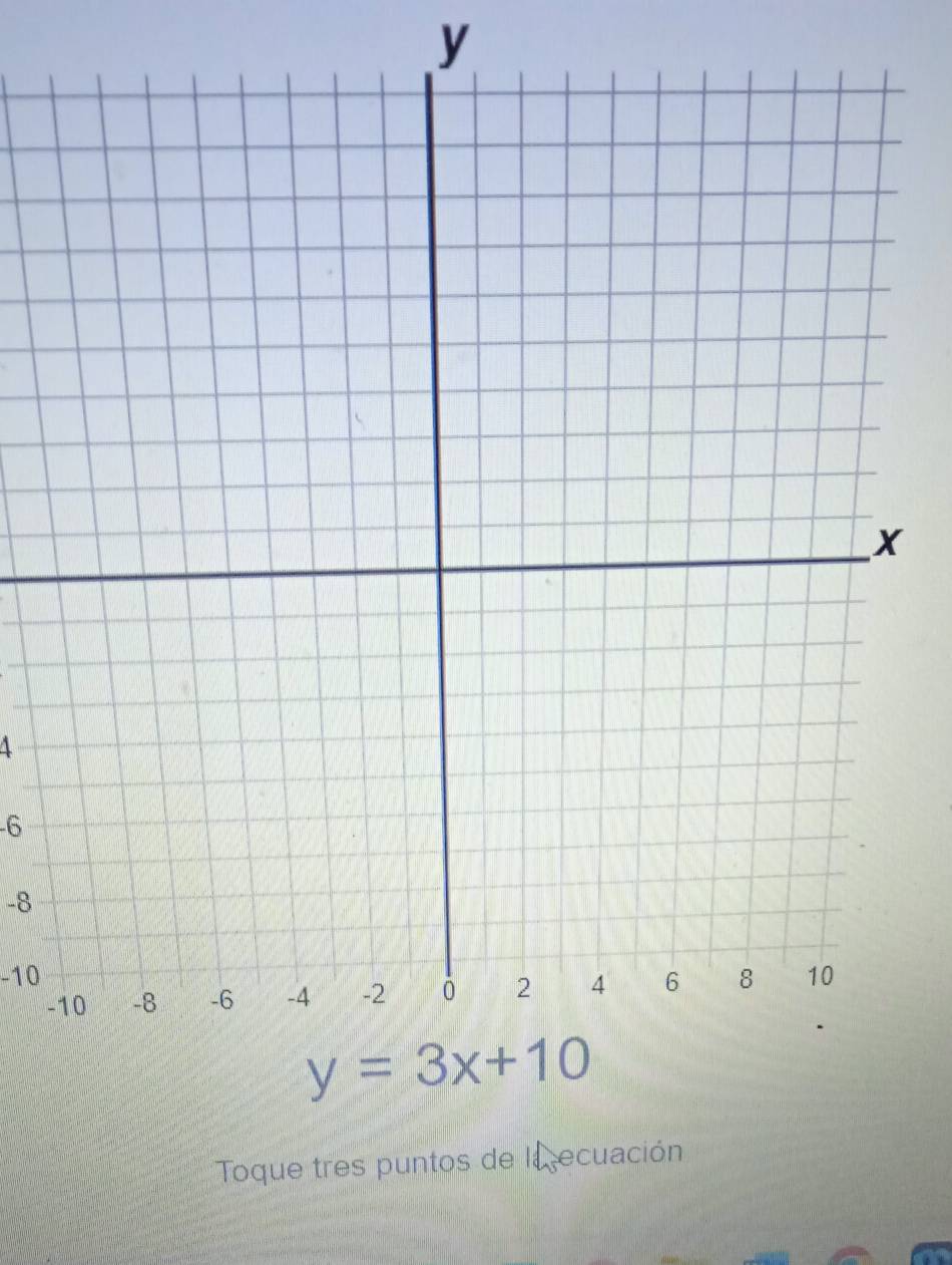 4
-6
-8
-10
-
Toque tres puntos de Iaecuación