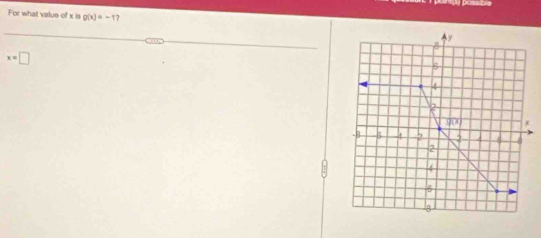 For what value of x is g(x)=-1 7
x=□