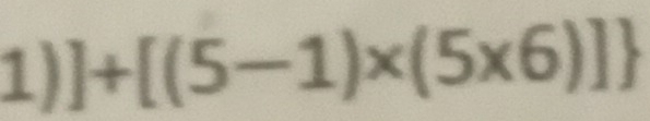 ]+[(5-1)* (5* 6)]