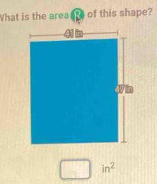 What is the area re of this shape?
in^2