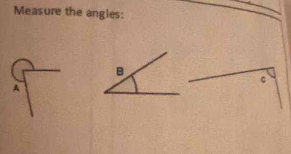 Measure the angles:
C