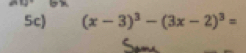 5c) (x-3)^3-(3x-2)^3=