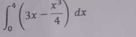 ∈t _0^(4(3x-frac x^3)4)dx