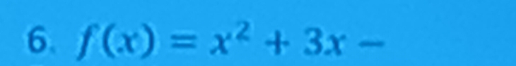 f(x)=x^2+3x-