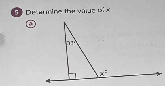 5Determine the value of x.