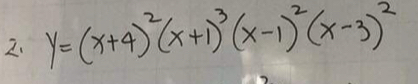 y=(x+4)^2(x+1)^3(x-1)^2(x-3)^2